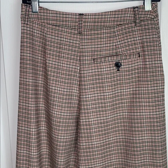 Maeve By Anthropologie The Avery Pleated Wide-Leg Trousers Plaid Edition - Picture 15 of 16